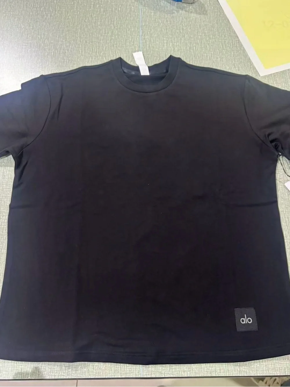 Alo Yoga Black Double Take Short Sleeve T-Shirt Brand New